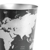 balvi Papierkorb Globe Farbe Grau Weltkarten-Design Blech 26 x 22
