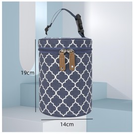 Ai-OUMLEEF Portable Insulated Baby Bottle Bag,Baby Breast Cooler, Breastmilk Cooler Bag,Waterproof Leak-Proof Storage Bag for Nursing Mother Daycare Travel (Dark Blue)