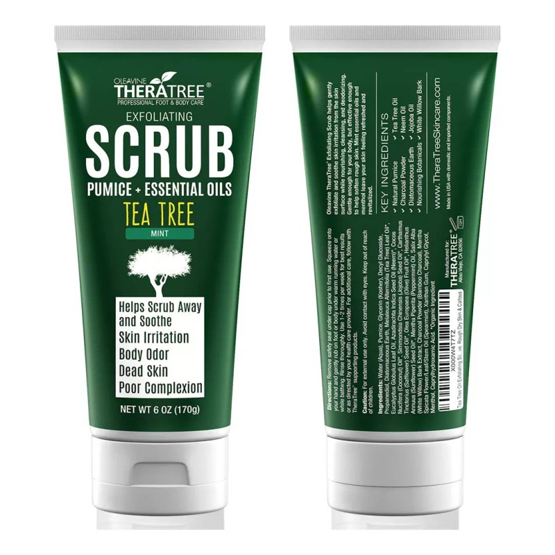 Oleavine Exfoliante Con Aceite Del Árbol Del Té, Carbón Activado,