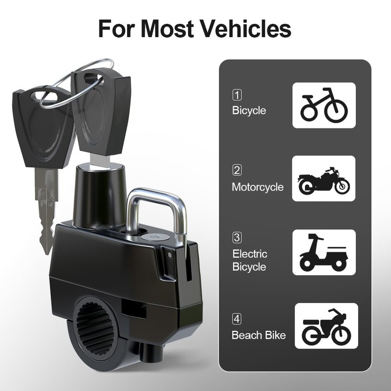 JAGASOL Motorcycle Helmet Lock Anti-Theft, Tamper-Proof Security Helmet Lock with
