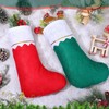 Aoshang 6 Pack Red Felt Christmas Stockings 15" Christmas Candy