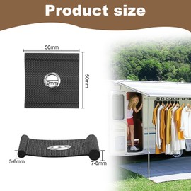 Pack of 12 Awning Caravan Piping Tape Eyelets for Piping Rail 5/6 mm - 7/8 mm Piping Eyelets Hooks Piping Eyelets Hooks Piping Rail Accessories Suitable for Motorhome Caravan Awning Camping Tent