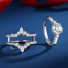 VAXOJEL Moissanite Rings for Women 3CTTW (2CT Center) Wedding Ring