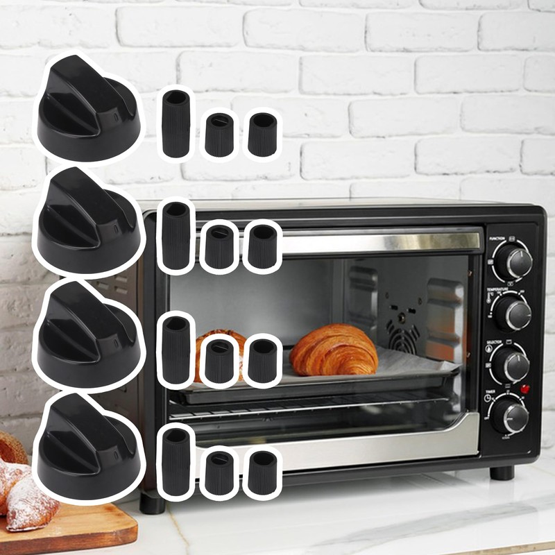 4 Pcs ABS Plastic Universal Stove Knob Replacement Parts 42x26mm