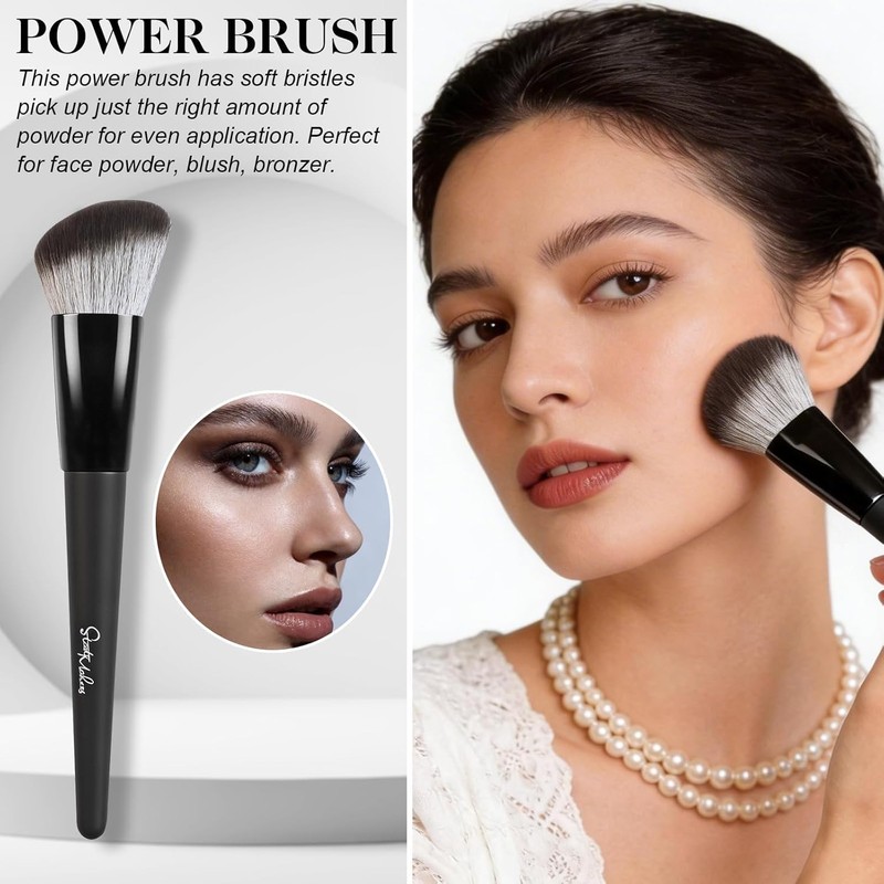 Start Makers Makeup Brushes 3Pcs Set, Foundation Brush for Liquid