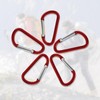 20 pcs Carabiner Clip Keychain 1.8" Aluminum D-Ring Spring Keychains