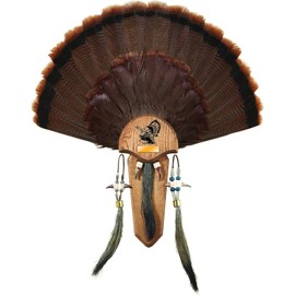 Hunters Specialties Easy To Assemble Trophy Mount H.S. Strut Three Beard Mounting Plaque with Natural Oak Finish,Brown
