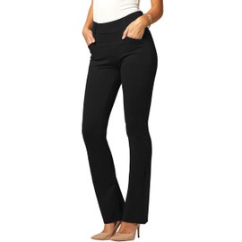 Conceited Black Dress Pants Women - Wear to Work Pants Women - Womens Dress Pants - Slacks - Business Casual Office - Midnight Black - X-Large