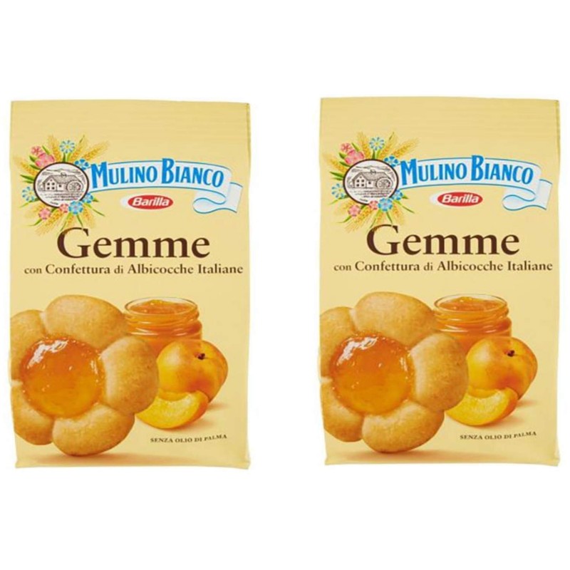 Mulino Bianco "Gemme" Shortcake with Apricot Jam - 7.05oz 200g,