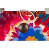 styleBREAKER 02012389 Women's Beach Bag with Colourful Floral Pattern Print,