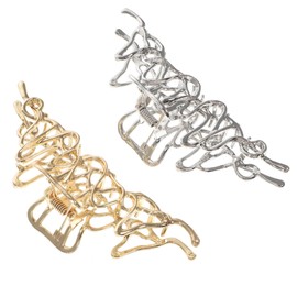 Baluue Fashionable Hairpin Set 2pcs Jaw Hair Clips Non-slip for Styling Elegant for Women