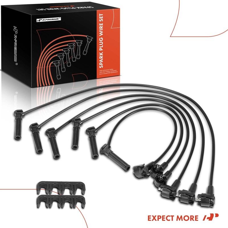 A-Premium Juego de 6 cables de bujía de encendido compatible