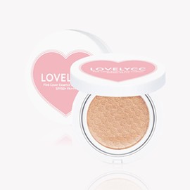 Lovely CC Pink Cover Essence Sun Cushion 15g SPF50 PA / 러블리씨씨 핑크 커버 에센스 선쿠션 15g SPF50 PA