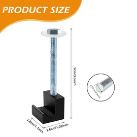 QYMOPAY Truck Tool Box Mounting Kit, No Drill Pickup Truck Bed Tie Downs Aluminum J Hooks No Drilling for Crossover Tool Box 8 PCS