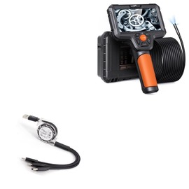 BoxWave Cable Compatible with Depstech Dual Lens 5.0 Video Borescope Inspection Camera (5 in) - AllCharge miniSync, Retractable, Portable USB Cable - Jet Black