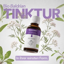 SAGRUSAN Baldrian hochdosiert Tropfen Bio 50 ml - Baldrian Tinktur vegan mit Valeriana officinalis Extrakt, Kräuterextrakt aus Österreich, ohne Konservierungsstoffe mit Alpenquellwasser | 10 Jahre MHD