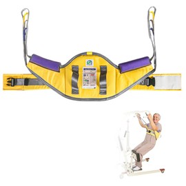 EZ Assistive Sit to Stand Lift Patient Aid Padded Sling and Stand Assist with Back Support,Patient Lift Sling Works with Most Mobility Aids & Equipment (Large-Yellow)