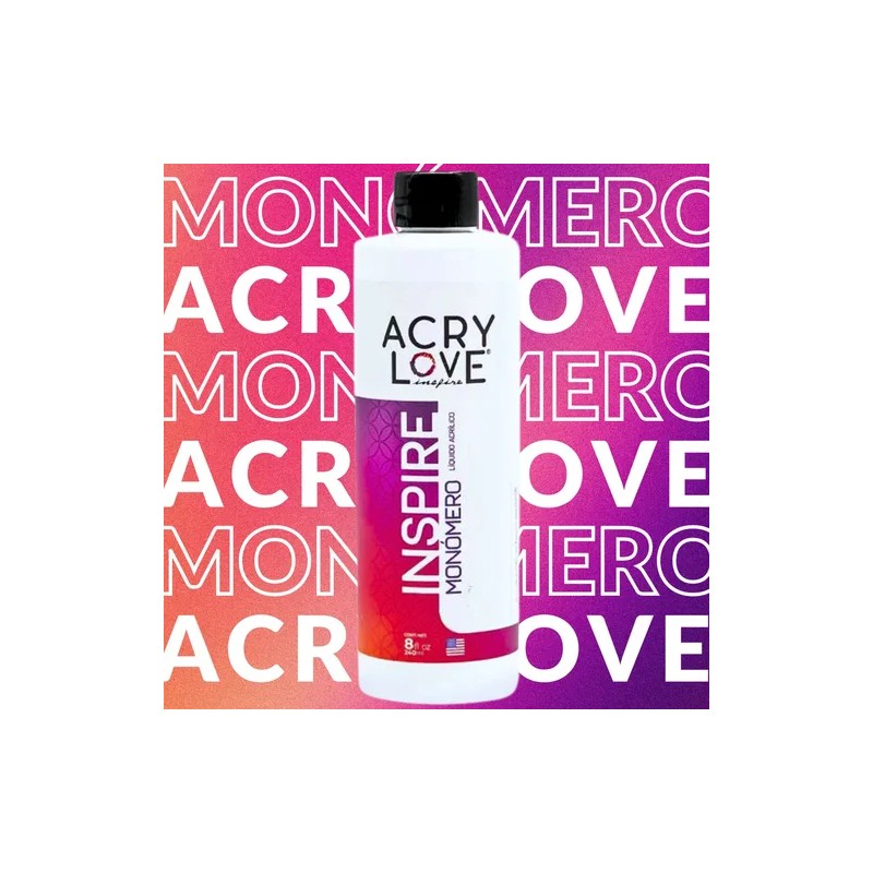 Acry Love. Monómero, Líquido Acrílico Inspire 8oz, Para Uñas