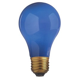 Satco S6092 - 25 Watt Light Bulb - Opaque Blue - A19 - 130 Volt - 1,000 Life Hours - Party Light Bulb