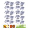 10 Piezas Snack Containers, Double Compartment Condiment Container, Mini Contenedor