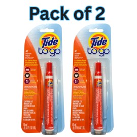 Tide To Go Stain Remover Pens 10mL x2, Instant Spot Cleaner for Food & Drink