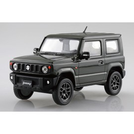Aoshima Bunka Kyozai 1/32 Raku Pla Snap Kit No.09-JG Suzuki JB64 Jimny Jungle Green Color-separated Plastic Model (Automobile)