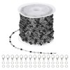 PATIKIL Stainless Steel Jewelry Chain, 33Ft 1.5mm Black Beaded Link