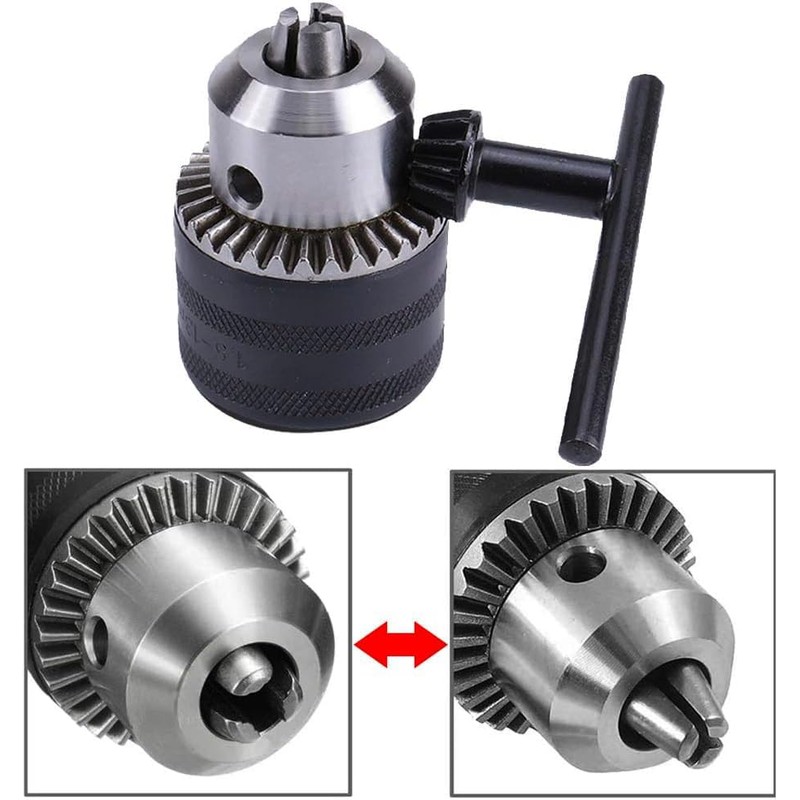 Bestgle 1.5-13mm Capacity Key Drill Chuck Adapter 1/2-20UNF Thread Quick