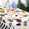 Parrtty Hurrican 2 Pcs Racing Car Plastic Tablecloths, Car Checkered