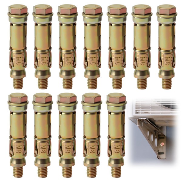 12 Pcs M8*60mm Concrete Anchor Bolts, Heavy Duty Expansion Bolts