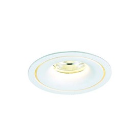 Lamplux LED Recessed Spotlight Shankar Round White 10.2 x 10.2 External Transformer 230 V Warm White Recessed Light Recessed Spot Spot Spot Spot Spot Aluminium Downlight Down Recessed Ceiling Light