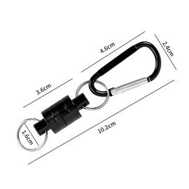 Alriedy Magnet Release Clip Lanyard Clip für Fliegenfischen, Robuster Magnetnetz-Halter mit D-Ring Design, Perfekt zum Angeln, Camping und Outdoor-Aktivitäten
