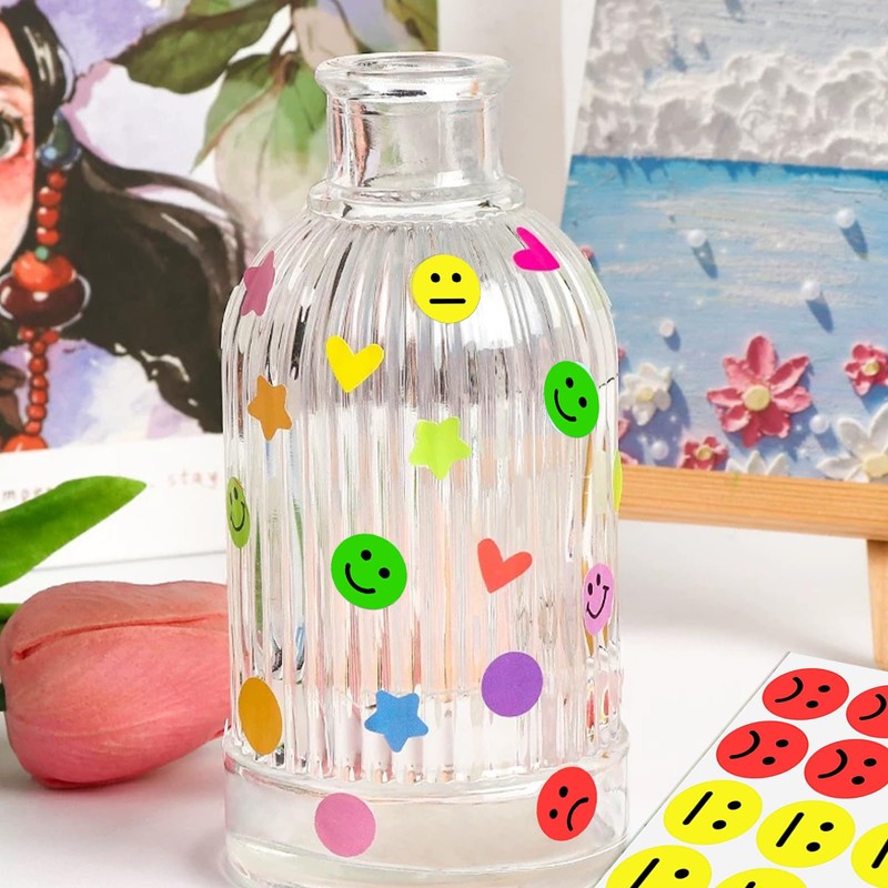 Smiley Face Stickers, Red Yellow Green Traffic Light Mood Sticker,