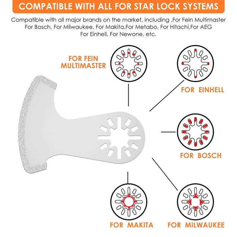 6Pcs Diamond Boot Oscillating Multitool Blades - Durable Grit Grout