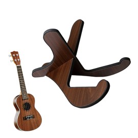 DYUEE Wooden Guitar Stand Universal Thickened, Folding Universal Wooden X-frame Guitar Stand with Soft Leather Edges for Guitar, Ukulele, Mandolin, Banjo, Violin