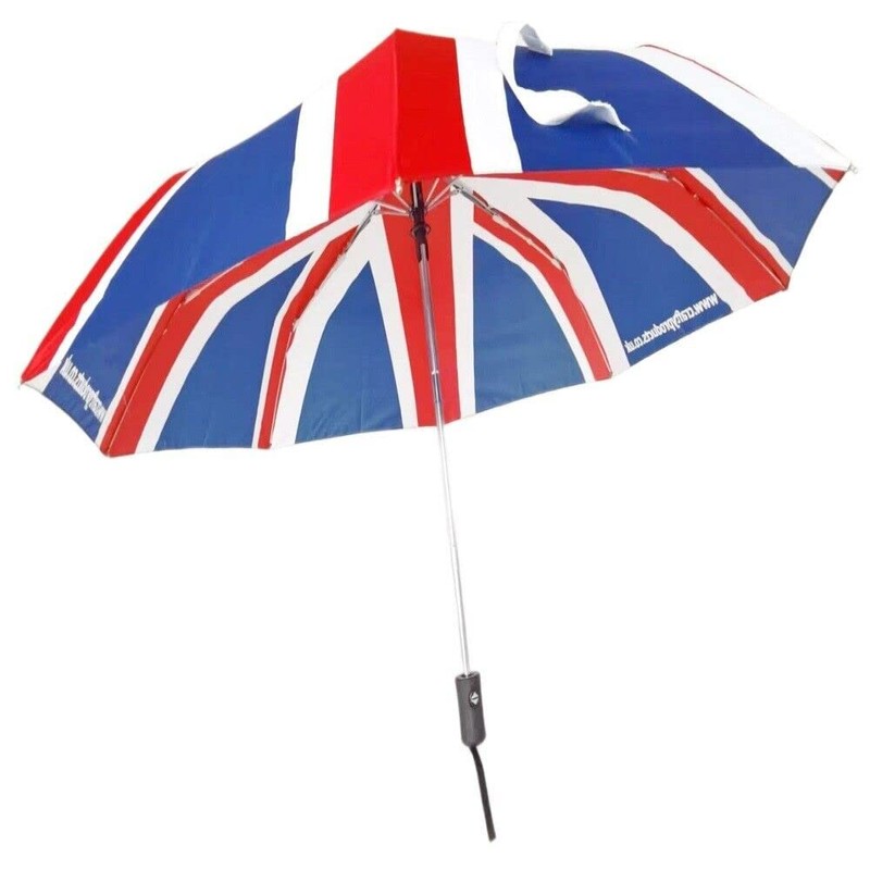 Fabri-Cut Folding Travel Umbrella With Union Jack design and Automatic