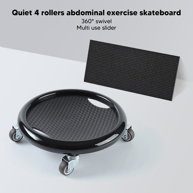 Abdominal Exercise Skateboard Wheel Board 4 Rollers 360 Degrees Swivel