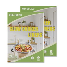 Forros de cocción lenta, 40 bolsas de cocina extra grandes desechables para ollas de cocción lenta, bolsas de plástico para ollas de cocción lenta de 6 a 10 cuartos de galón, 14 x 22 pulgadas, 40