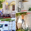 DEZEX Telescoping Ladders 8.5 FT Stainless Steel Ladder - One-Button