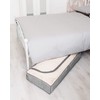 LIVIVO 2pack Grey Linen Printed Zipped Underbed Storage Bag Organiser