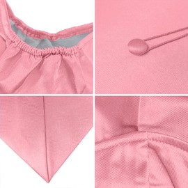 Herrenbek Shiny Adult Graduation Cap with 2023&2024 Tassel Unisex Adjustable Graduation Cap Pink