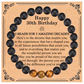 EFVISD 30th Birthday Gifts for Him, 30 Year Old Men Birthday Gifts Ideas, 30th Birthday Bracelet for Mens Husband Son Grandson Brother Boyfriend