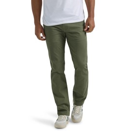 Lee Men's Extreme Motion Regular Straight Jean, Olive Grove (Twill), 30W x 30L