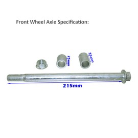 Ouyunou 15mm Front & Rear Wheel Axle For Chinese Made 50cc 70cc 90cc 110cc 125cc 140cc 150cc 160cc 170cc 180cc 190cc Pit Dirt Bikes