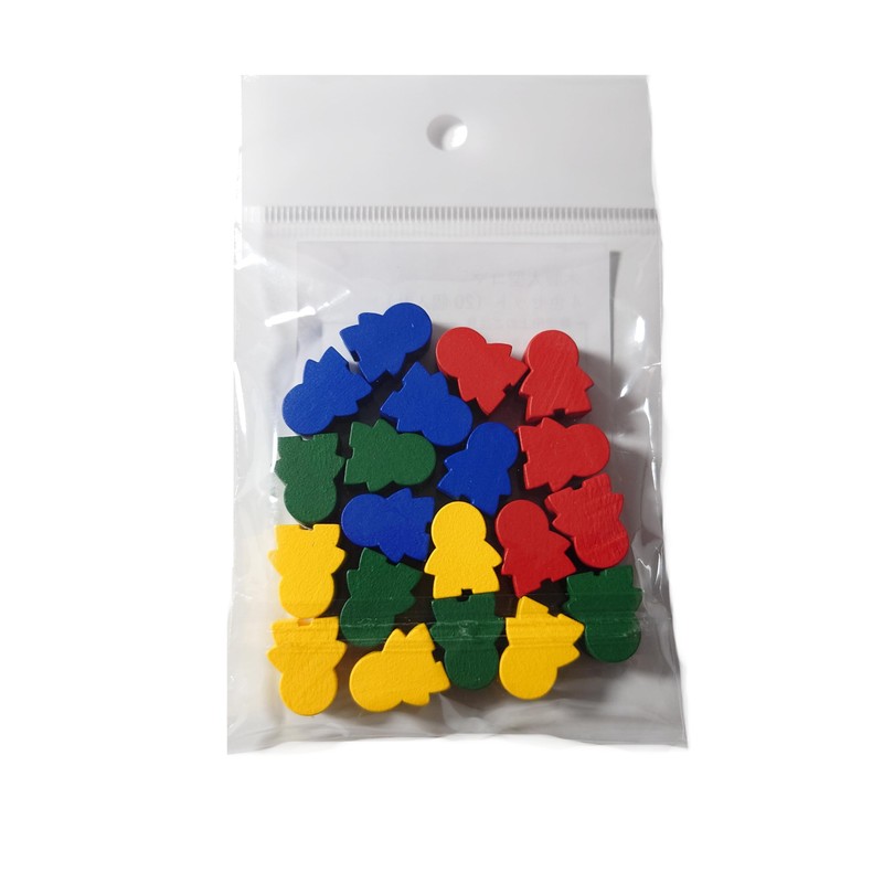 Wooden Humanoid Frame Set of 20, 14x16x10mm, Board Game Making,