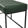 HomePop Theodore Decorative Bench with Metal Base, Deep Forest Green