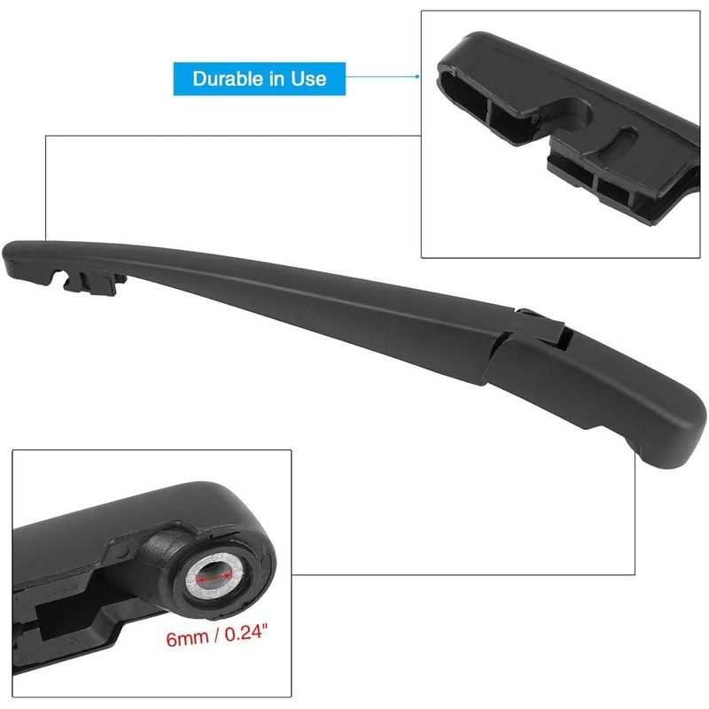 MACHSWON Car Rear Windshield Wiper Blade Arm Set 355mm 14in
