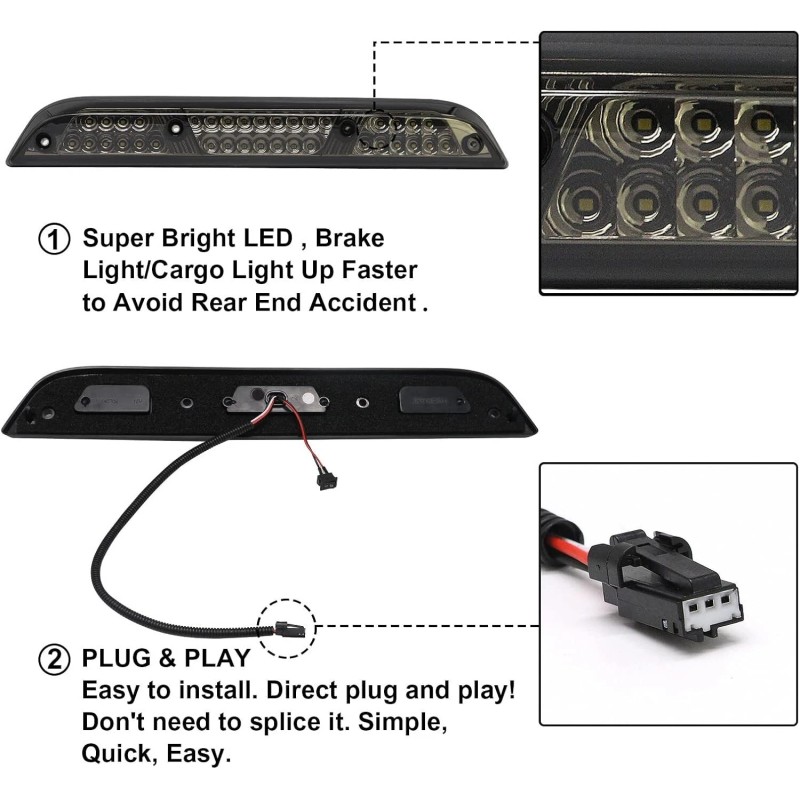 SP LED 3rd Third Brake Cargo Light For 2015-2020 Ford