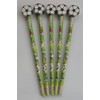 6 Football Pencils & Erasers (Boys Party Bag Fillers)
