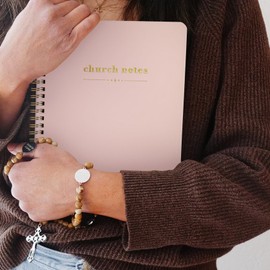 Fulloadris Church Notes Journal - Sermon Notes Notebook - Coated Paper Hardcover Guided Journal to Write Speech Title, Key Points, Bible Verses and Notes - Sermon Journal Gift for Women and Men